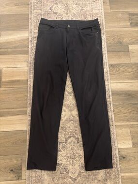Lululemon ABC Classic-Fit 5 Pocket Pants Mens Size 34/32 Warpstreme Black